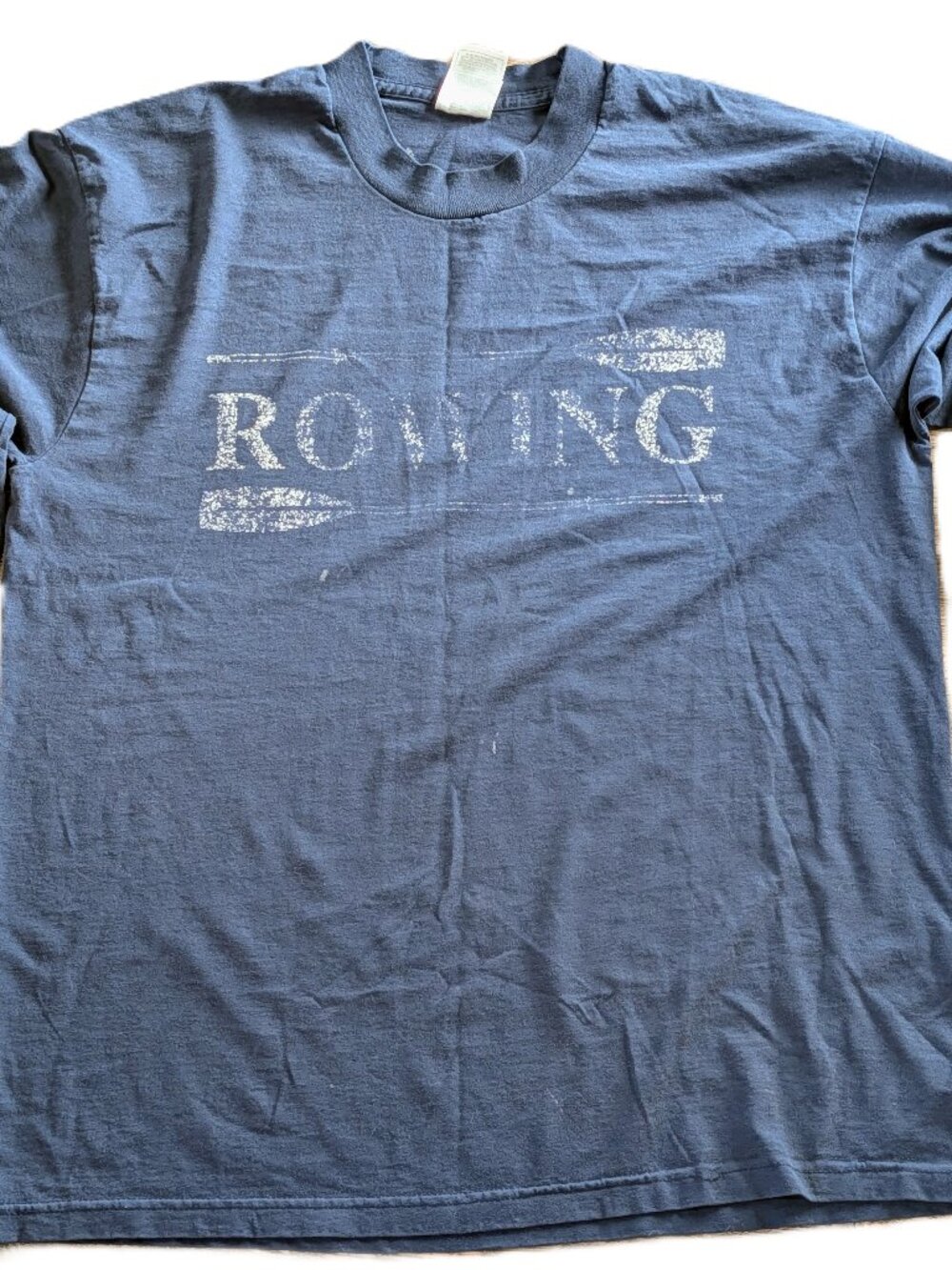 VTG 90s Washington & Lee Rowing T-Shirt Sz L Fruit of Loom Best Navy Long Sleeve